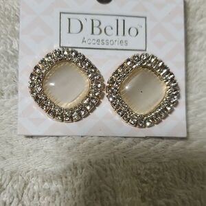 Gold and Silver Crystal Earrings
